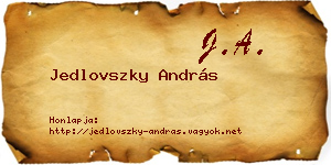 Jedlovszky András névjegykártya